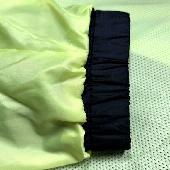 Hilfiger Windbreaker Lined Wm Sz M Navy Blue & Neon Yellow Accents Soft Fabric - Picture 9 of 16